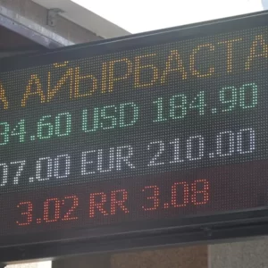 Двухстороннее табло обмен валют 2м*1,37м